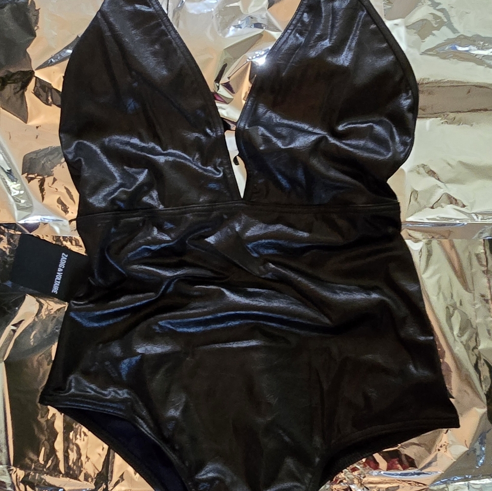 Zadig & Voltaire Glossy Black Swimsuit